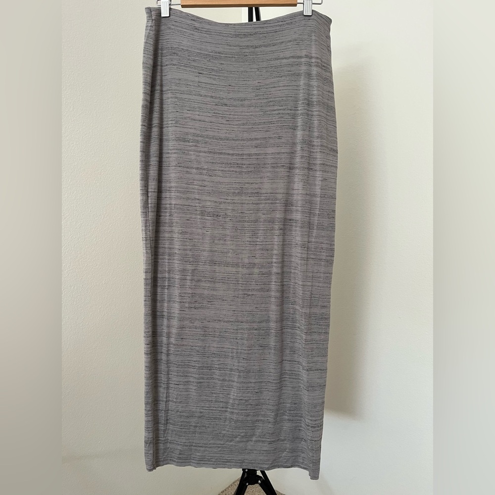 ✨ Bailey 44 Double-Layer Maxi Skirt • Neutral Gray • Sleek + Minimalist